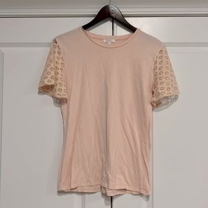 Peach short sleeve top from S&D, size Medium